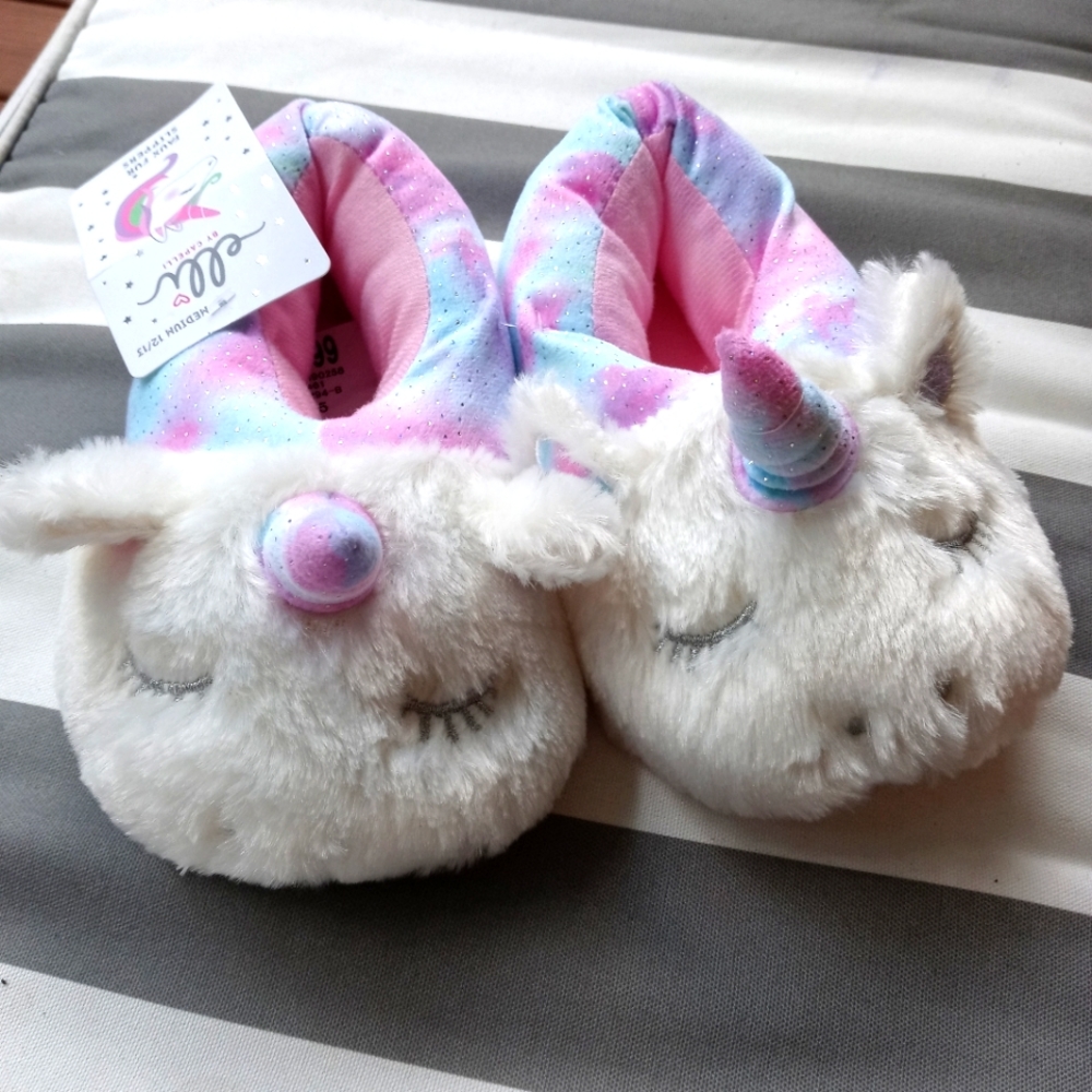Big girls size 12 13 unicorn slippers